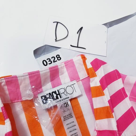 Beach Riot Alexa Sunset Stripes Collared Blouse Swim Cover - Picture 9 of 9